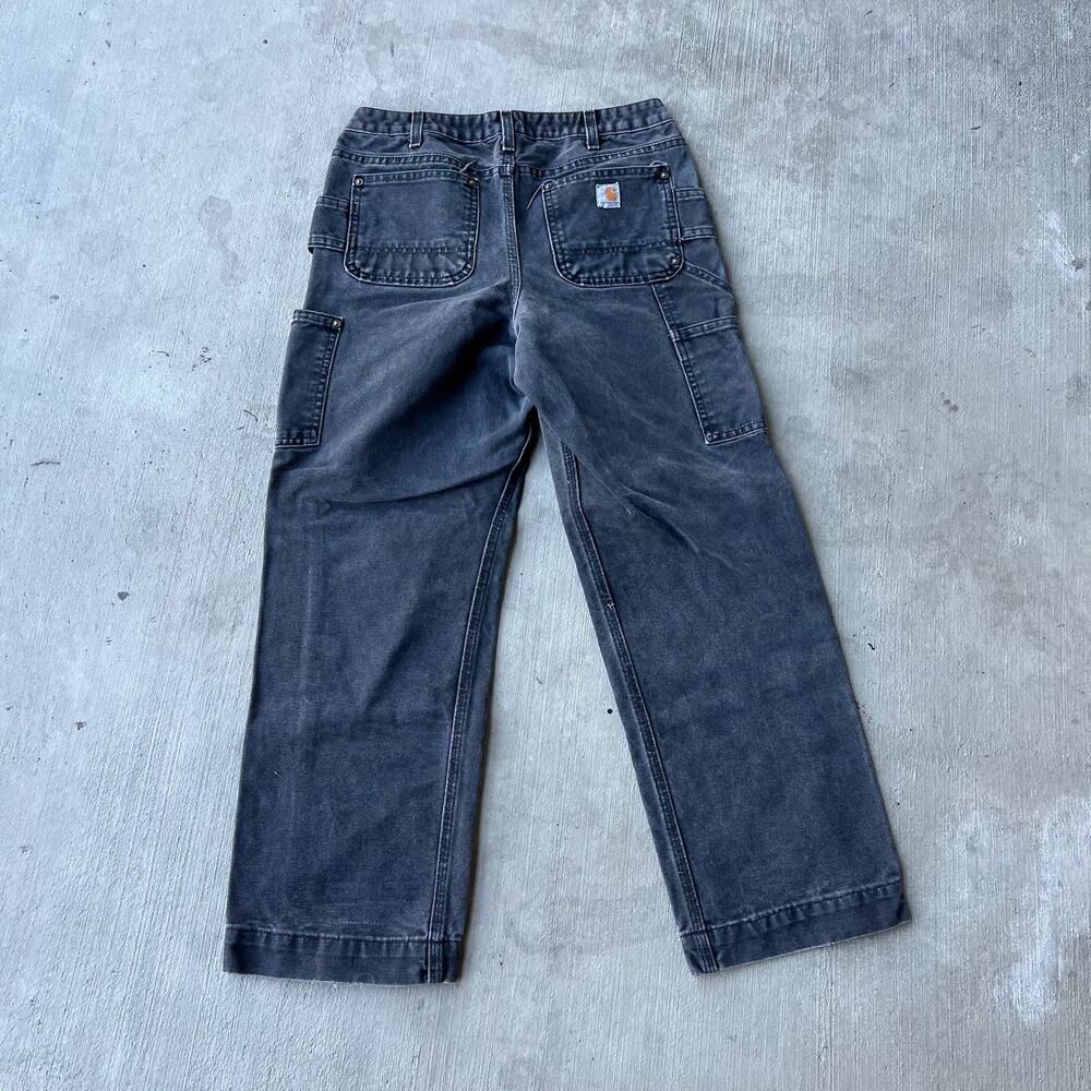 Carhartt WOMENS black double knee work wear carpenter pants - Picture 3 of 10